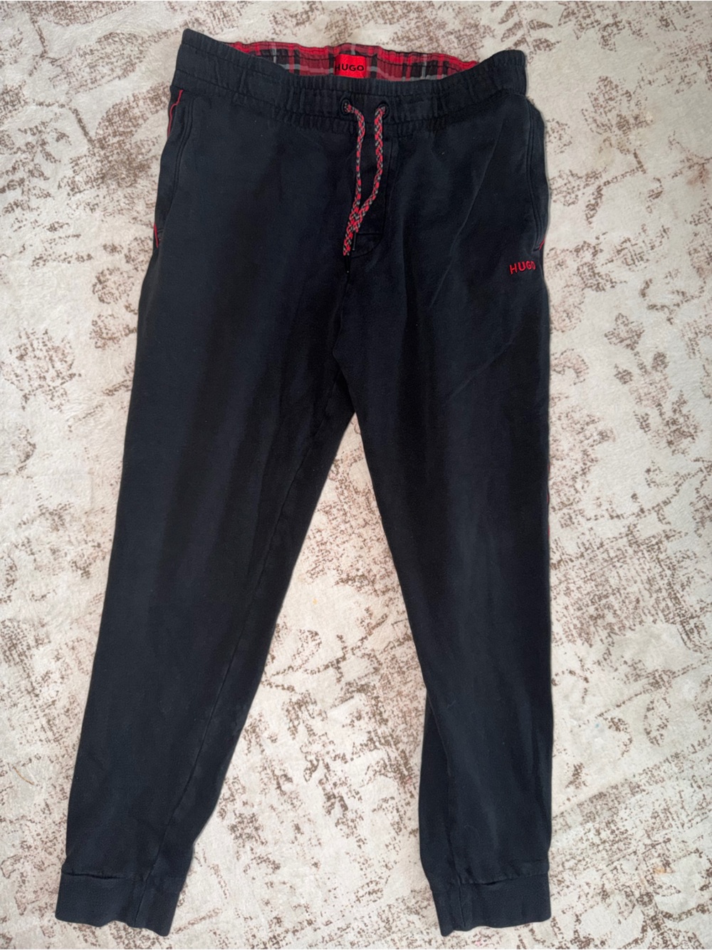 Hugo Boss Black Joggers with Red Accent Drawcord